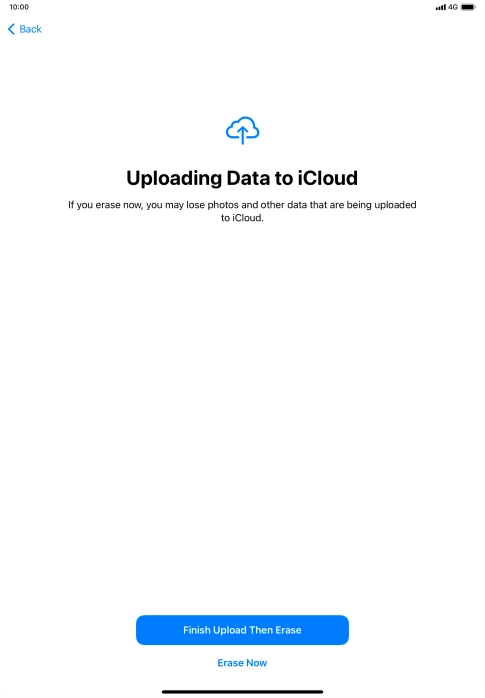 Press the required setting. Press the required setting.