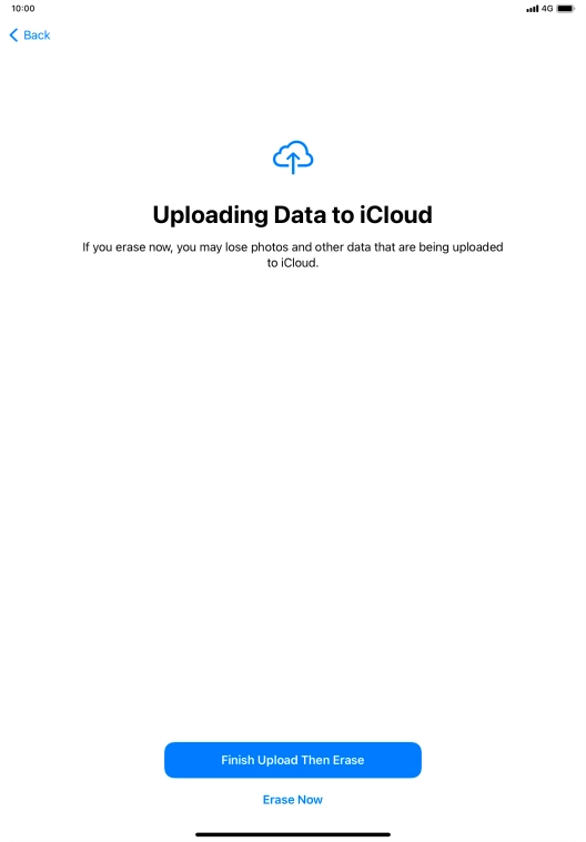 Press the required setting. Press the required setting.