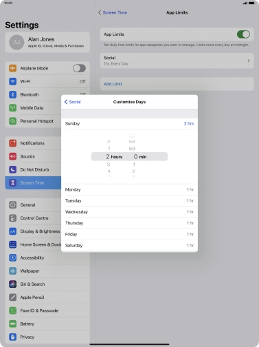 Select the required period. Select the required period.