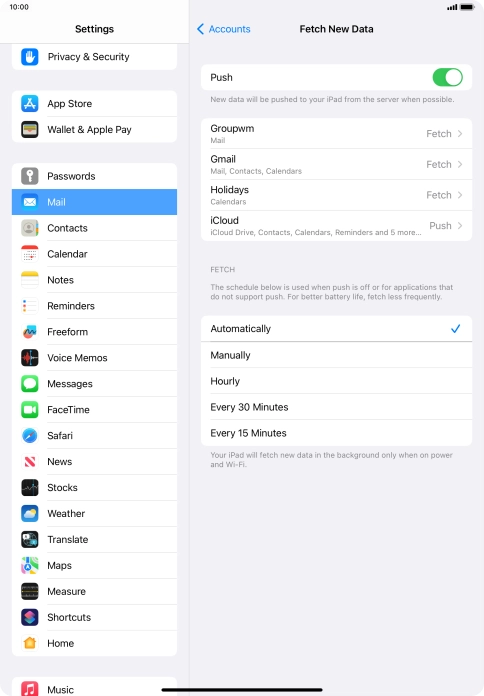 Press the indicator next to Press the indicator next to