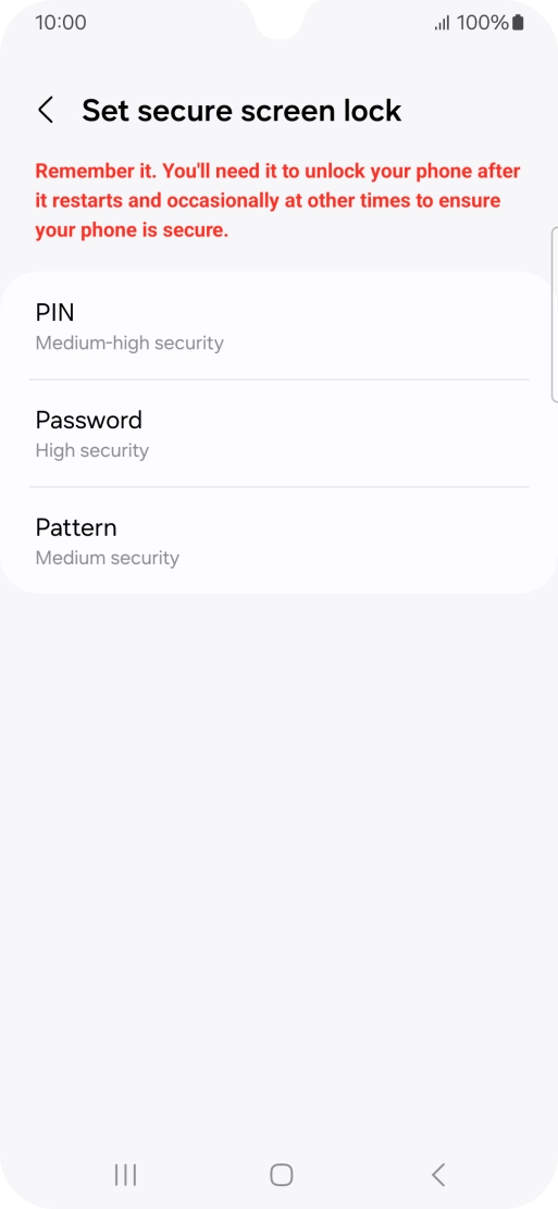 Press the required phone lock code and follow the instructions on the screen to create an additional phone lock code. Press the required phone lock code and follow the instructions on the screen to create an additional phone lock code.