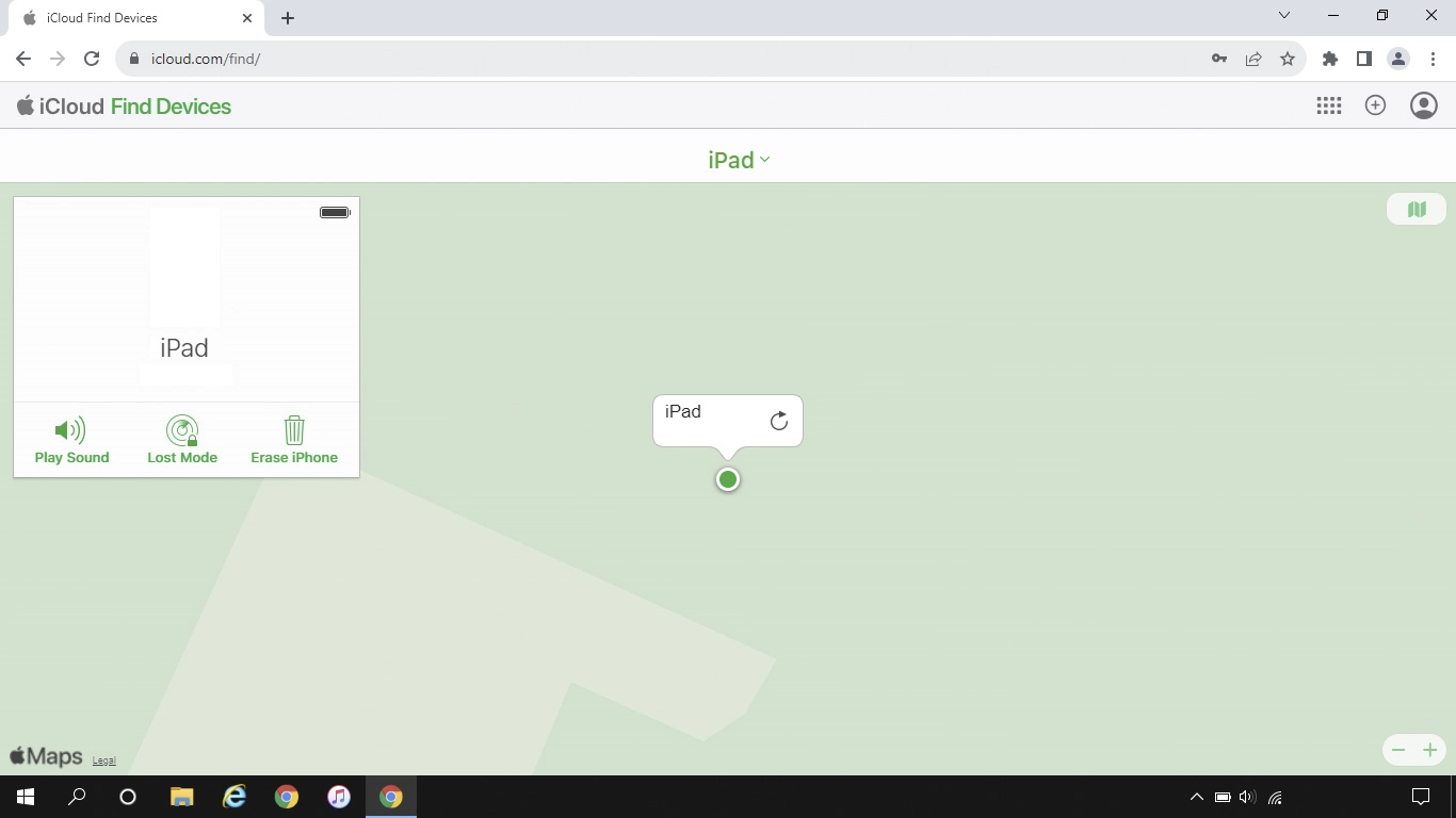 Your tablet's latest position is displayed on the map. Your tablet's latest position is displayed on the map.