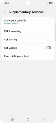 Press Fixed dialling numbers. Press Fixed dialling numbers.