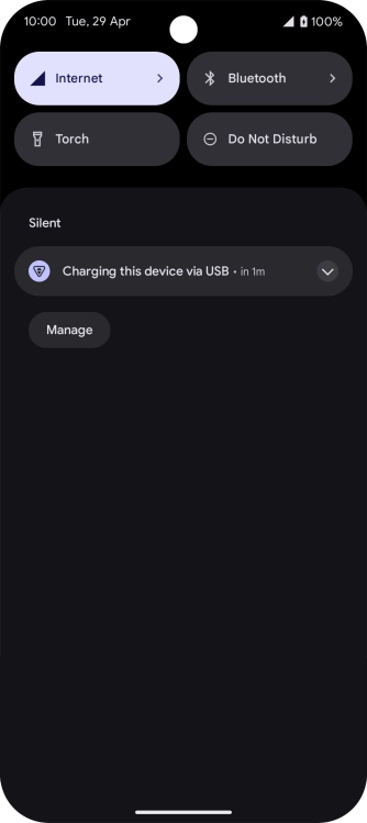 Press the drop down list. Press the drop down list.