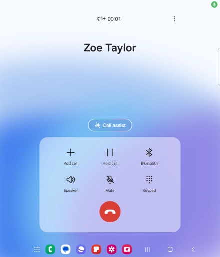 Press Call assist during a call. Press Call assist during a call.