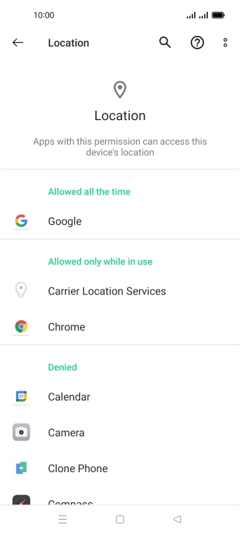 Press the required app. Press the required app.