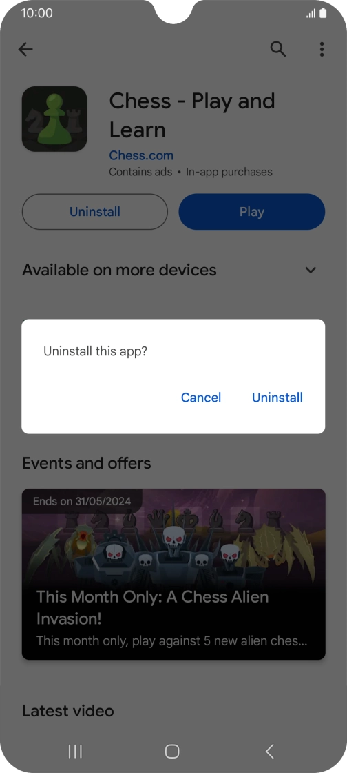 Press Uninstall. Press Uninstall.
