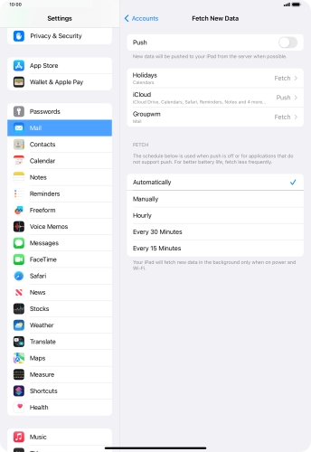 If you turn off the function, press the required setting. If you turn off the function, press the required setting.