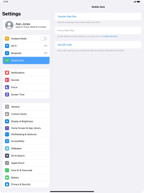 Press Use QR Code. Press Use QR Code.