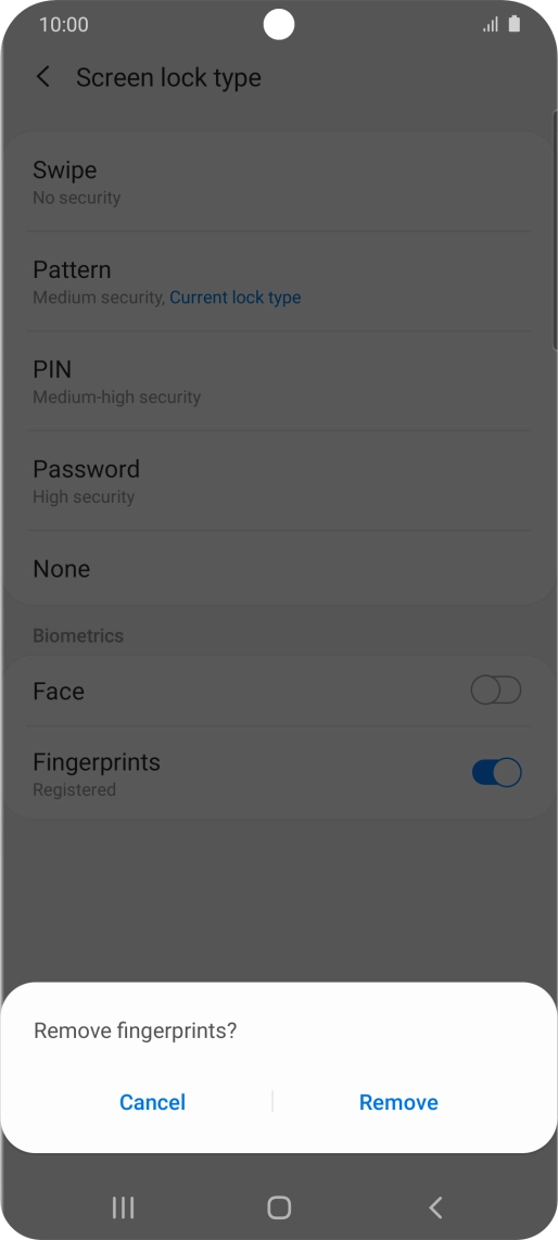 Press Remove. Press Remove.
