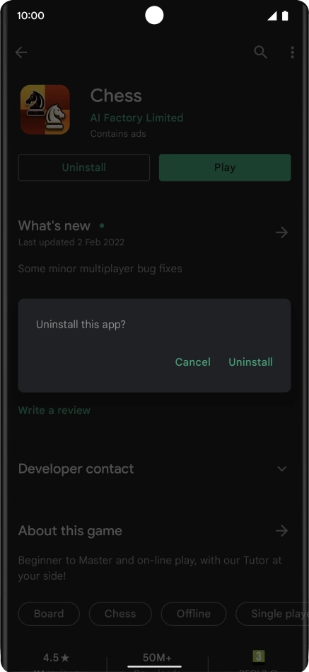 Press Uninstall. Press Uninstall.