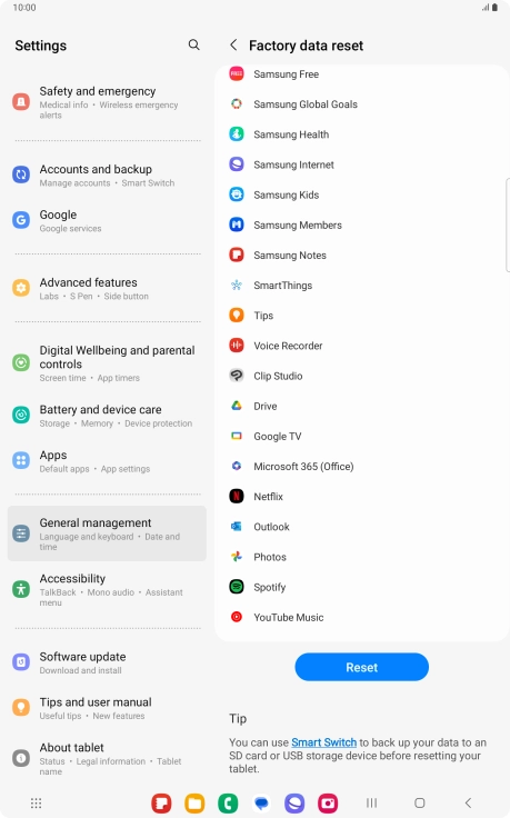 Press Reset. Press Reset.
