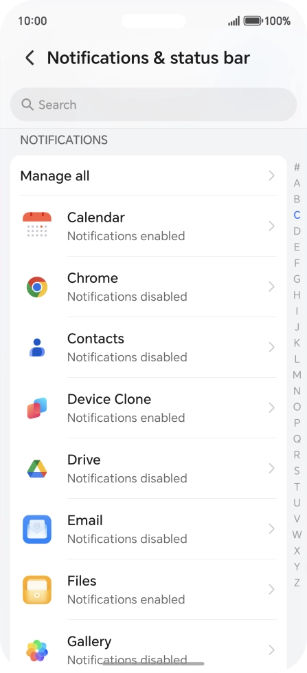 Press Manage all. Press Manage all.