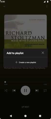 Press Create a new playlist. Press Create a new playlist.