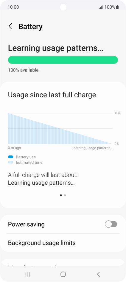 Press Power saving. Press Power saving.