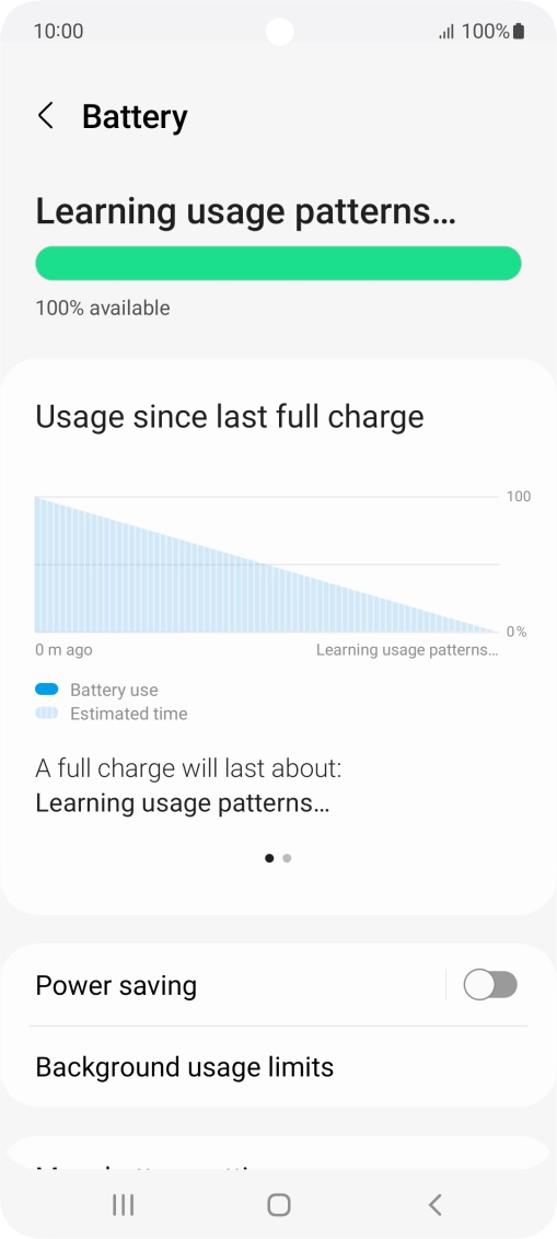 Press Power saving. Press Power saving.
