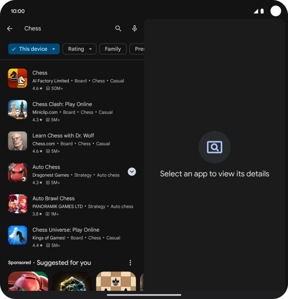 Press the required app. Press the required app.