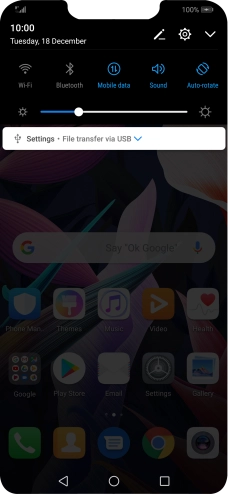 Press the connection icon. Press the connection icon.