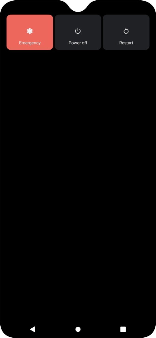 Press Power off. Press Power off.