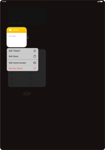 Press Edit Stack. Press Edit Stack.