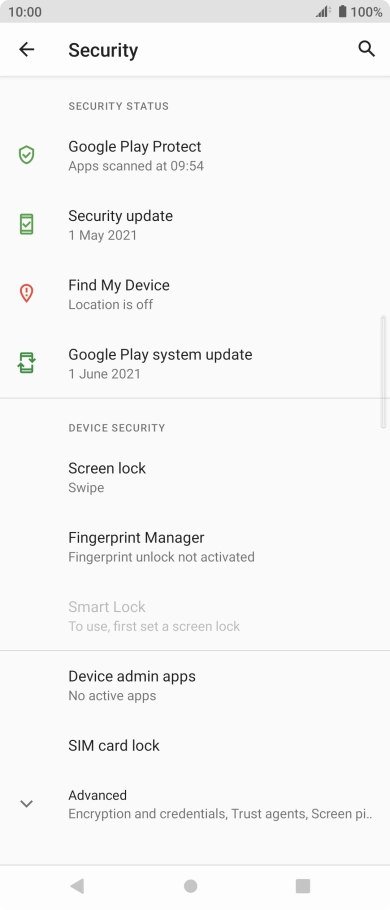 Press Fingerprint Manager. Press Fingerprint Manager.