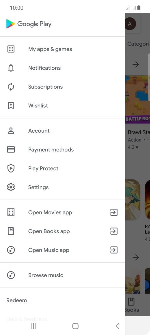 Press My apps & games. Press My apps & games.