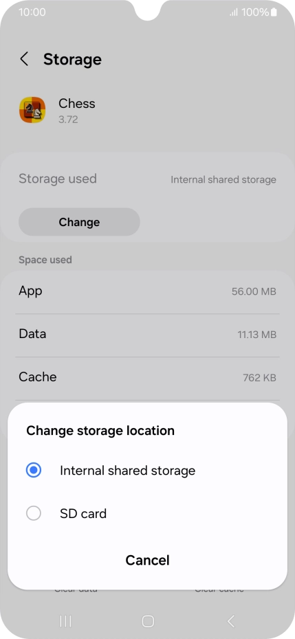 Press the name of the memory card. Press the name of the memory card.