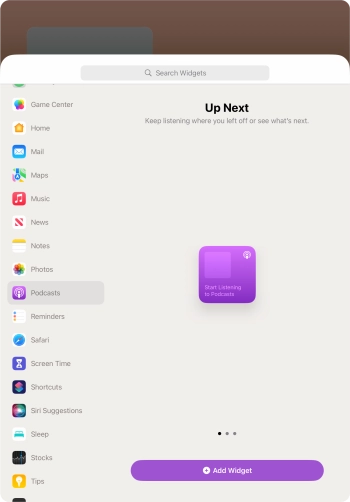 Slide your finger right or left on the screen to select the required widget size. Slide your finger right or left on the screen to select the required widget size.