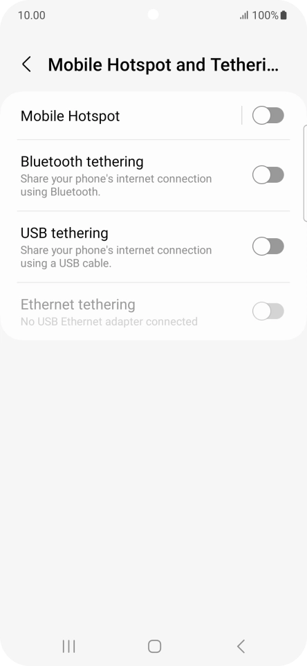 Press Mobile Hotspot. Press Mobile Hotspot.