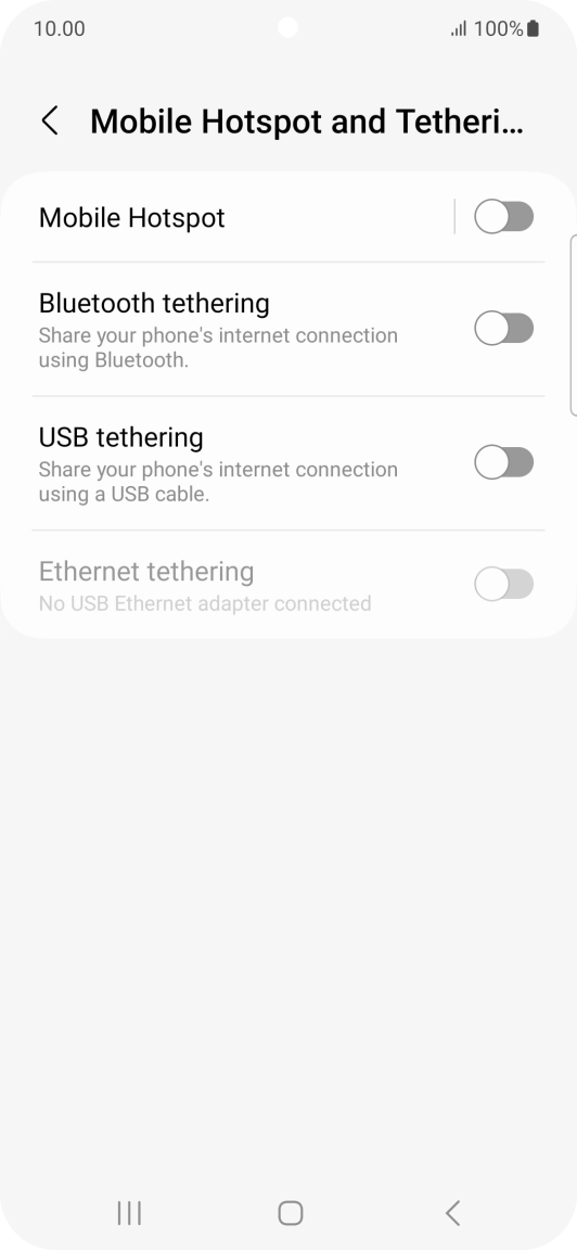 Press Mobile Hotspot. Press Mobile Hotspot.