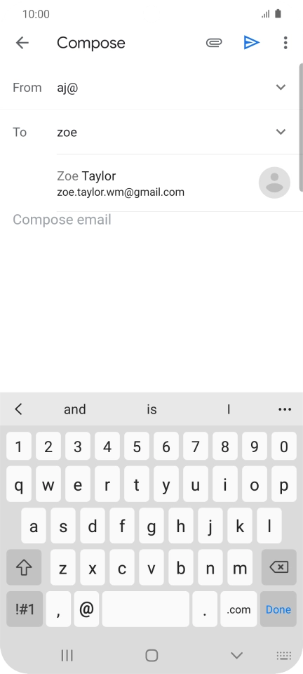 Press the required contact. Press the required contact.