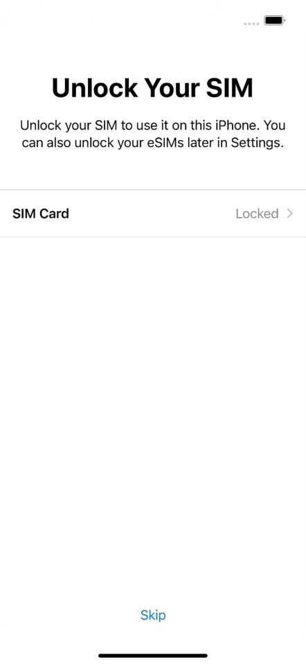 Press SIM Card. Press SIM Card.