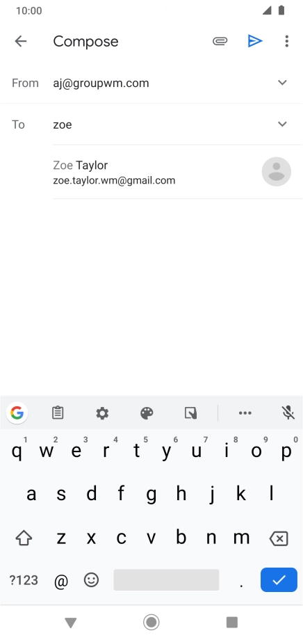 Press the required contact. Press the required contact.