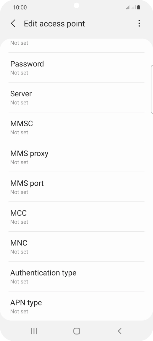 Press MMS port. Press MMS port.