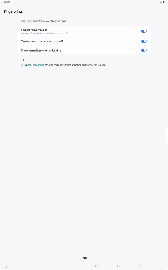 Press the indicators next to the required settings to turn them on or off. Press the indicators next to the required settings to turn them on or off.