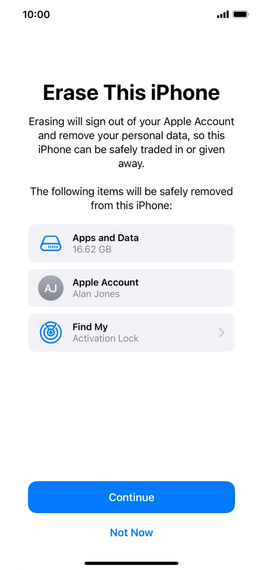 Press Continue. Press Continue.