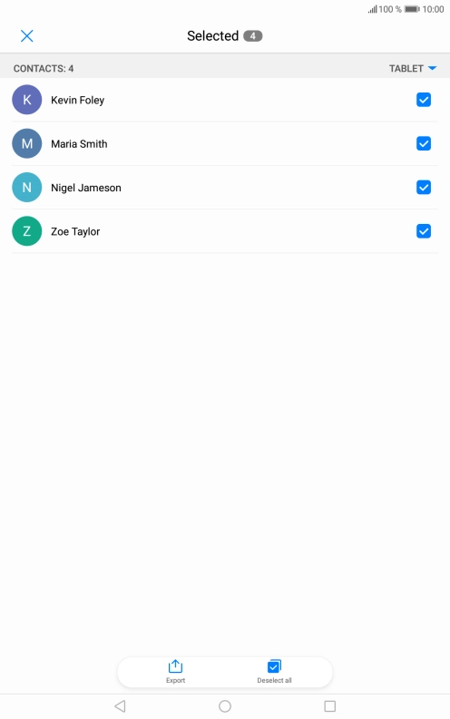 Press Export. Press Export.