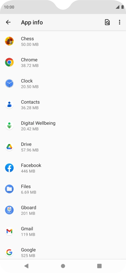 Press the required app. Press the required app.