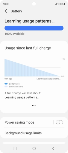 Press Power saving mode. Press Power saving mode.