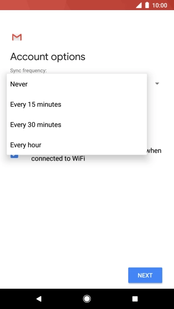 Press the required setting. Press the required setting.