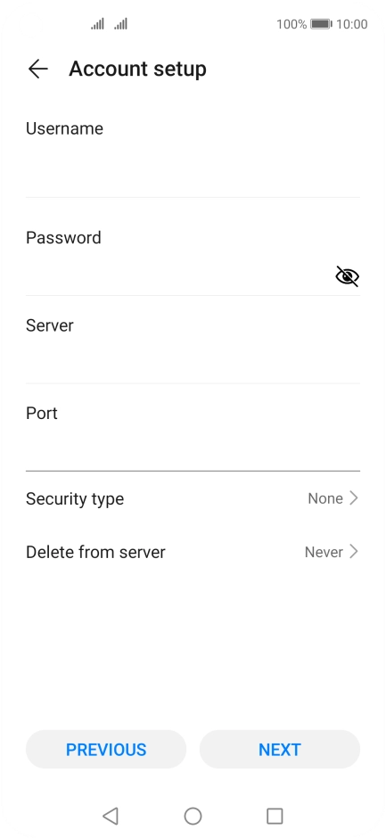 Press Security type. Press Security type.