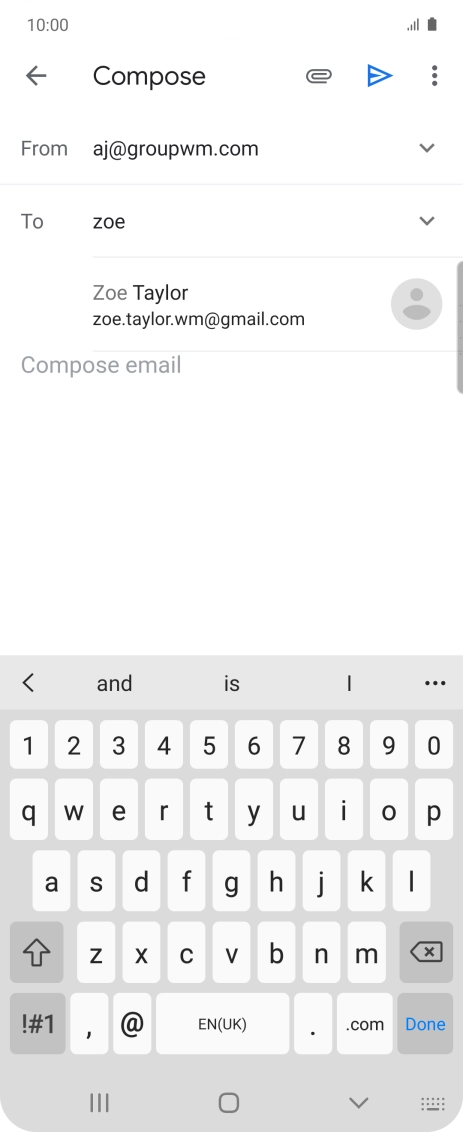 Press the required contact. Press the required contact.