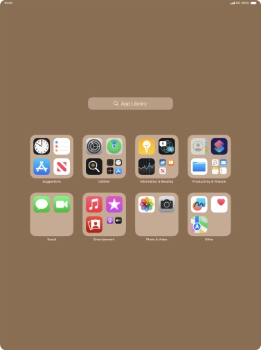 Press the required app. Press the required app.