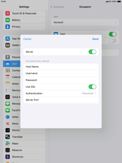Press the indicator next to Press the indicator next to