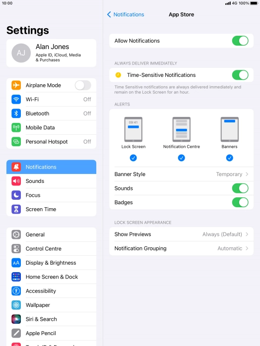 Press the indicator next to Press the indicator next to