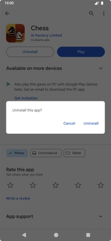 Press Uninstall. Press Uninstall.