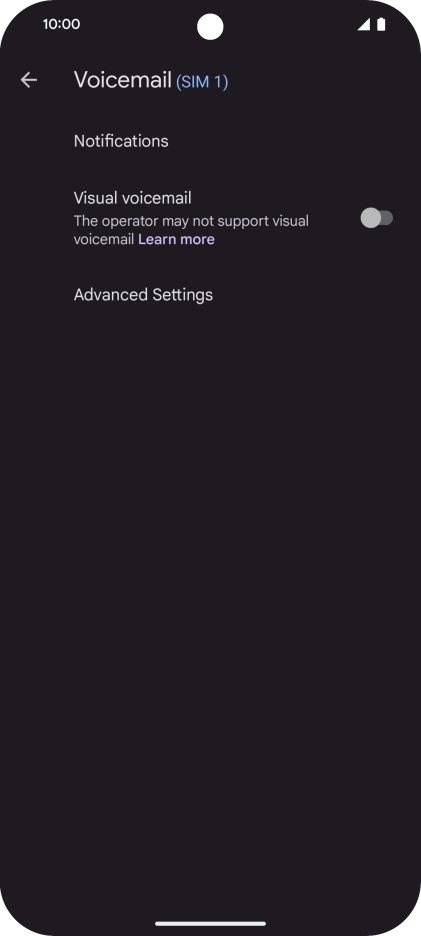 Press Advanced Settings. Press Advanced Settings.