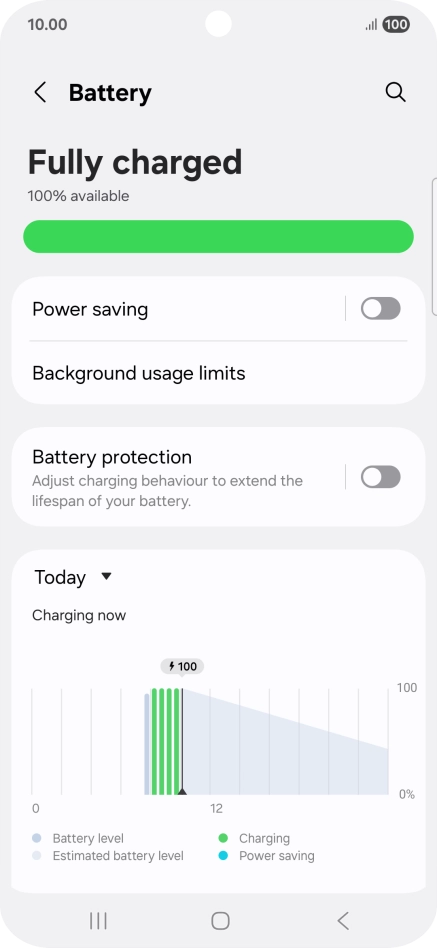 Press Power saving. Press Power saving.