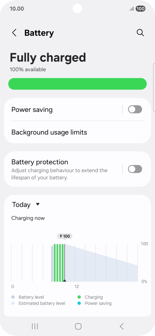 Press Power saving. Press Power saving.