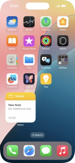 If you're using a Widget Stack: slide up or down on the stack to select the required widget. If you're using a Widget Stack: slide up or down on the stack to select the required widget.